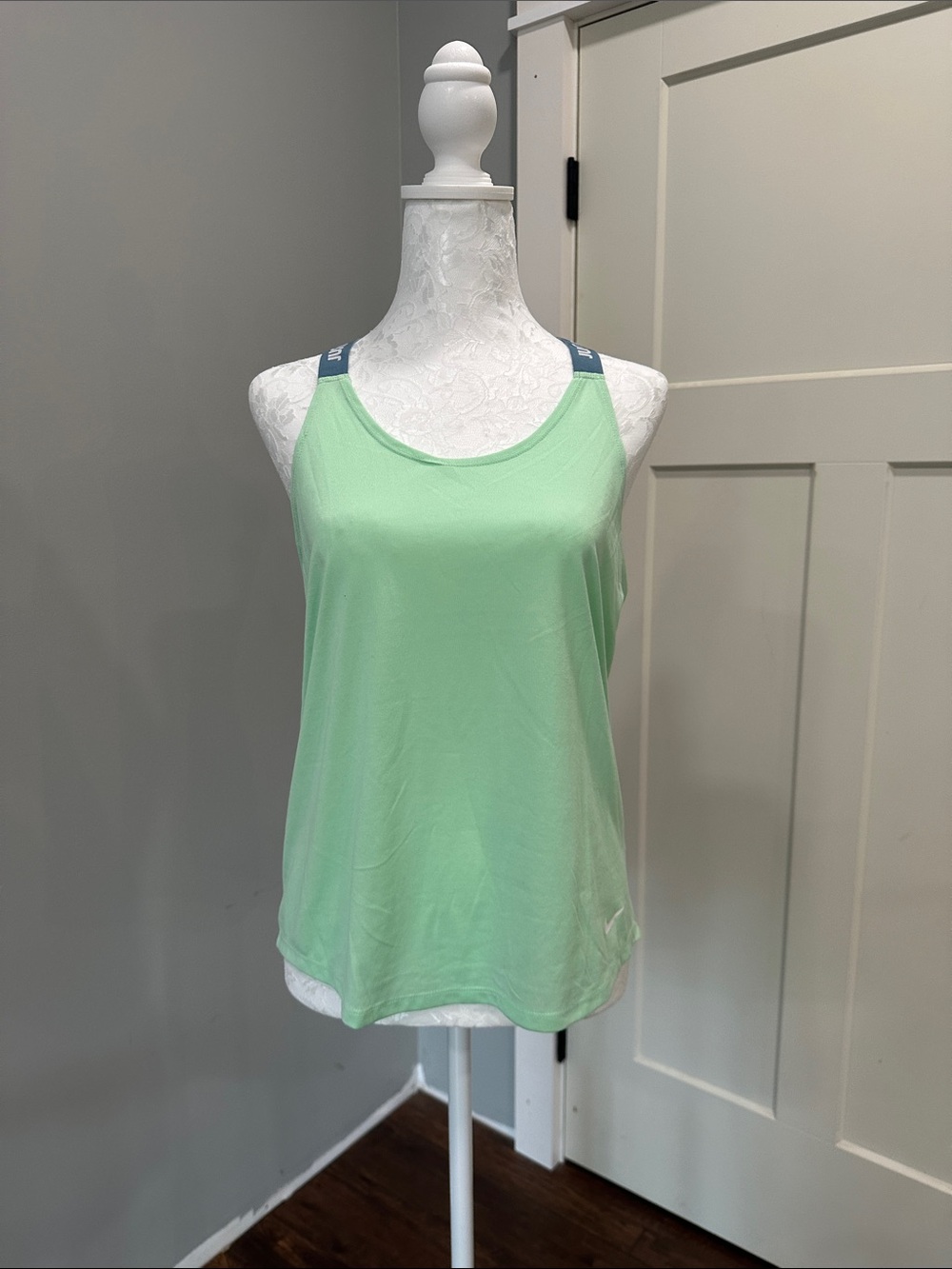 Nike Mint Green Racerback Tank with Navy Accents